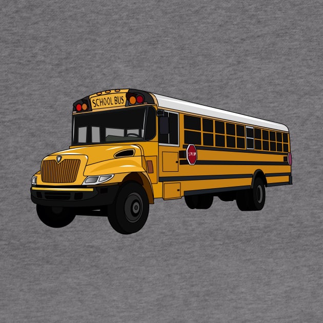 School bus cartoon illustration by Miss Cartoon